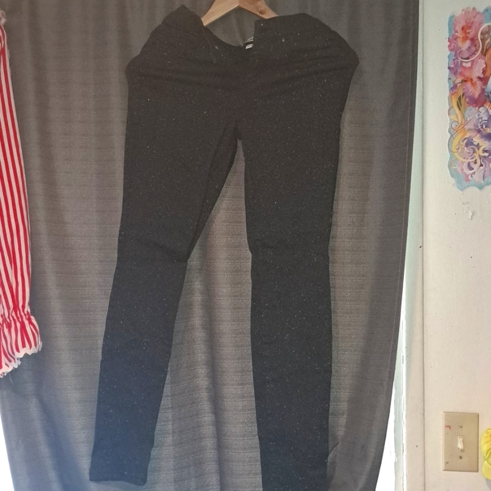 Black sparkly jeans
